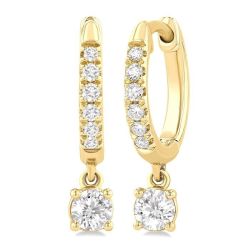 VelSolMir 14K White Gold Diamond Fashion Earrings
