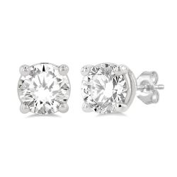 OnNoVal SolVerIs PhoIs 14K White Gold Diamond Earrings