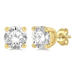 IsAeIs 14K White Gold Diamond Earrings