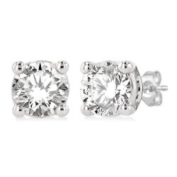 AeXeVio 14K White Gold Diamond Earrings
