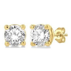XeAe 14K White Gold Diamond Earrings