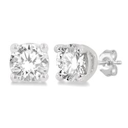 DorLin 14K White Gold Diamond Earrings