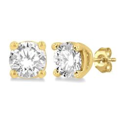 LinLinOra 14K White Gold Diamond Earrings