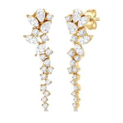 Mixed Shape Scatter Diamond Fashion Earrings