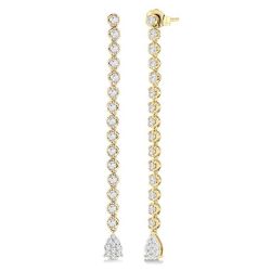 SolLinIon ThLin 14K White Gold Diamond Fashion Earrings