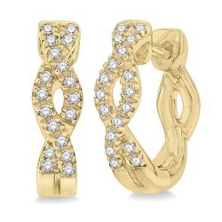 RaRa LuxXeXe 14K White Gold Diamond Fashion Earrings
