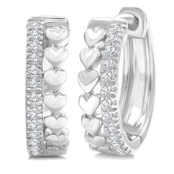 ValPhoVal 14K White Gold Diamond Fashion Earrings