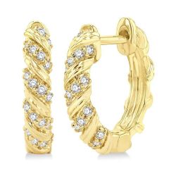 LinOra 14K White Gold Diamond Fashion Earrings