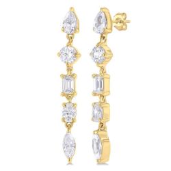 RaXeXe 14K White Gold Diamond Fashion Earrings