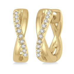 LuxVio VerCaTh 14K White Gold Diamond Fashion Earrings