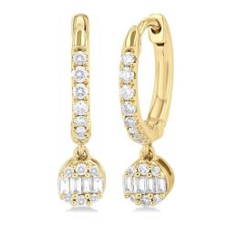 VerThLo 14K White Gold Diamond Fashion Earrings
