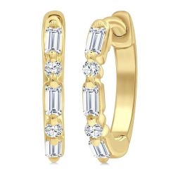 LysOnVal 14K White Gold Diamond Fashion Earrings