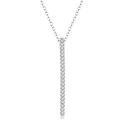 Vertical Bar Layered Diamond Pendant