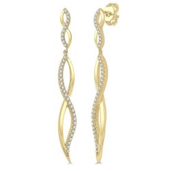 MirCaXe 14K White Gold Diamond Fashion Earrings