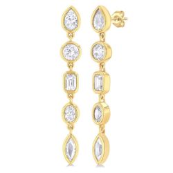 IonMirPho 14K White Gold Diamond Fashion Earrings