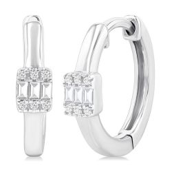 Fusion Petite Diamond Fashion Huggie Earrings