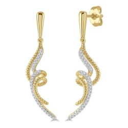 RaLinAe 14K White Gold Diamond Fashion Earrings