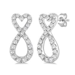 LysArRa LuxXeDor 14K White Gold Diamond Fashion Earrings