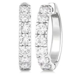 LinCaMir 14K White Gold Diamond Earrings