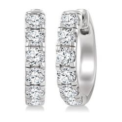 ThSolLo 14K White Gold Diamond Earrings