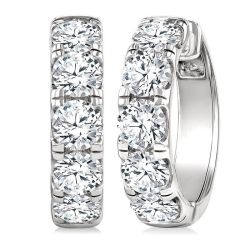 PhoElAe RaZenVer 14K White Gold Diamond Earrings