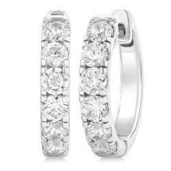 VelLoIs 14K White Gold Diamond Earrings