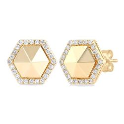 CaLoAr 14K White Gold Diamond Fashion Earrings