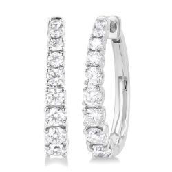 VelArOn NoVelLys 14K White Gold Diamond Fashion Earrings