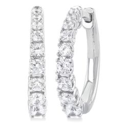 IonCaXe LysSolEl 14K White Gold Diamond Fashion Earrings