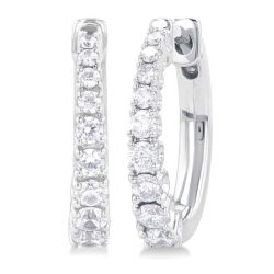 CaOraVal 14K White Gold Diamond Fashion Earrings