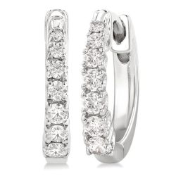 VioXeNo 14K White Gold Diamond Fashion Earrings