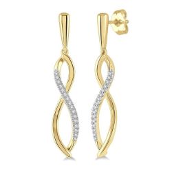 Infinity Diamond Fashion Long Earrings