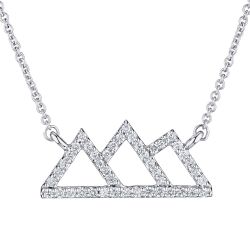Diamond Mountain Silhouette Necklace