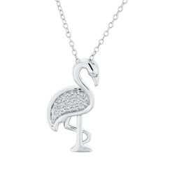 Diamond Flamingo Pendant
