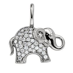 Diamond Elephant Pendant