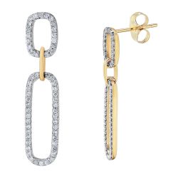 Diamond Link Dangle Earring