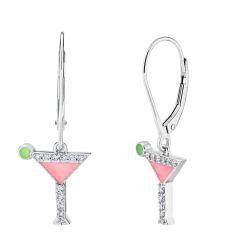 Diamond Enamel Happy Hour Earrings