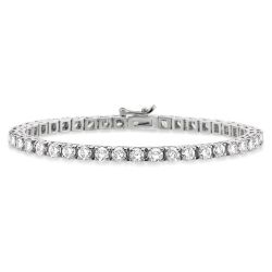 Eirene Halo Echo Diamond Tennis Bracelet