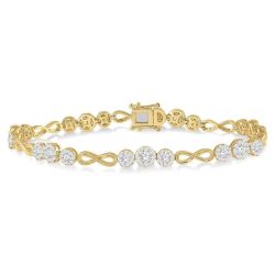 Past Present & Future Shine Bright Diamond Infinity Link Bracelet
