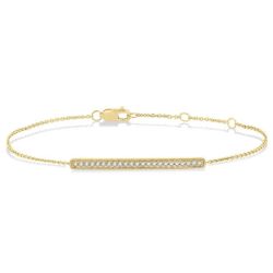 Bar Petite Diamond Fashion Chain Bracelet