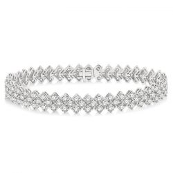 Chevron Diamond Tennis Bracelet