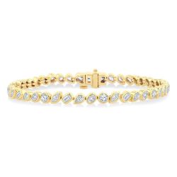 Mixed Shape Diamond Fashion Bracelet