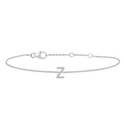 Z' Initial Diamond Bracelet