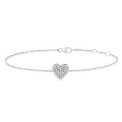Heart Shape Petite Diamond Fashion Bracelet