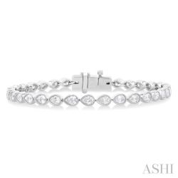 Elysian Harbor Meadow Pear Shape East West Bezel Set Diamond Tennis Bracelet
