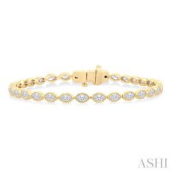 Marbella Arcadia Aura Marquise Shape East West Bezel Set Diamond Tennis Bracelet