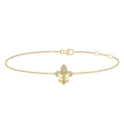 Fleur De Lis Petite Diamond Fashion Bracelet