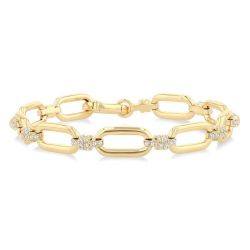 Paperclip Diamond Fashion Bracelet