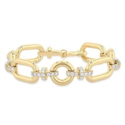 Bold Link Diamond Fashion Bracelet