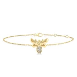 Bumble Bee Petite Diamond Fashion Chain Bracelet